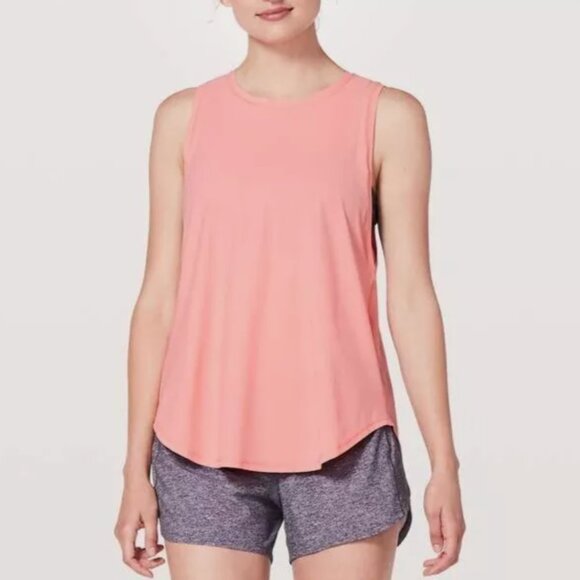 Lululemon Ace Mesh Tank In Light Coral Size 8/10 UV Protection - Picture 1 of 10